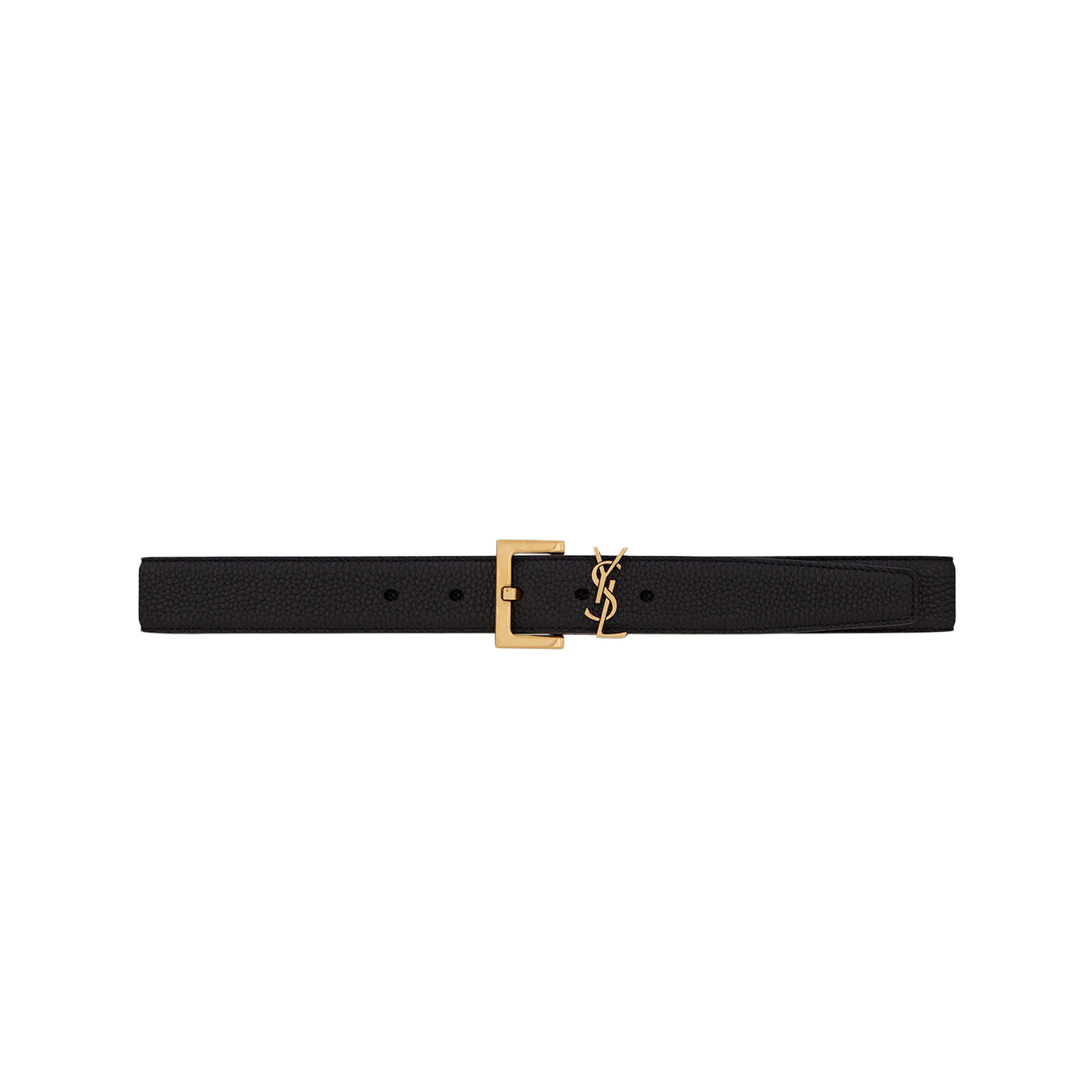 Y*L cassandre grained leather square buckle belt 634440dti0w1000